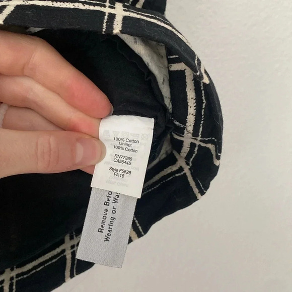 Madewell 8 Checkered Cotton Black Checkered Mini Skirt - Picture 6 of 8